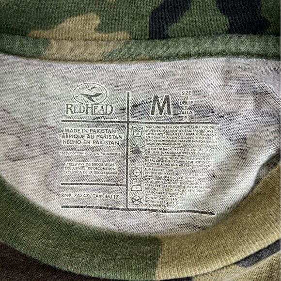 RedHead Camouflage Short Sleeve Crew Neck T Shirts Lot 2 Undershirt Men Medium - Picture 8 of 12